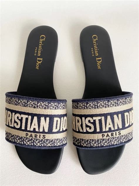 christian dior dway slide|christian dior flat slides.